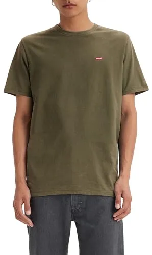 Levi's Herren Ss Original Housemark Tee T-Shirt - Olive Night, XXL - T-Shirt für Herren aus geschmeidigem Baumwoll-Jersey, bietet hohen Tragekomfort und hat ein stylisches Markenlogo auf der Brust.