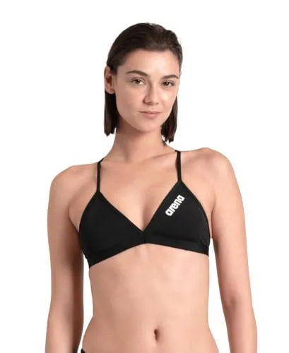 Arena Women's Team Swim Top Tie Back Solid - Bikini-Top in Schwarz, Gr. 36 - Stylisches Bikinioberteil für Wassersport, bietet perfekten Sitz durch Stretchmaterial und ist aus 100% Polyester gefertigt. Ideal für aktive Frauen!