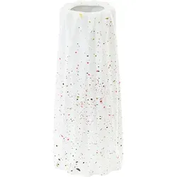 Beliani Blumenvase, Weiß, Stein, Mode, 24 cm, Dekoration, Vasen, Keramikvasen