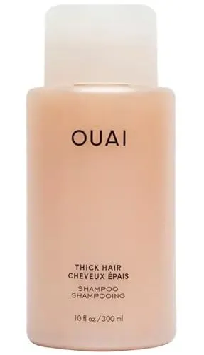 OUAI Dickes Shampoo gegen krauses Haar und nährt trockenes, dickes Haar mit stärkendem Keratin, Marshmallow-Wurzel, Sheabutter und Avocado-Öl Frei von Parabenen, Sulfaten und Phthalaten 284 ml