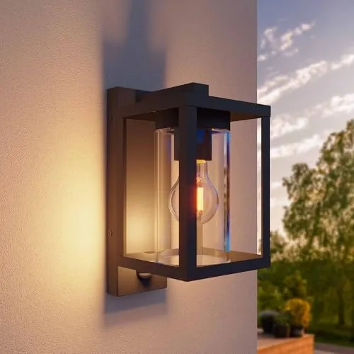 Ledvion LED Wandleuchte mit Sensor, Anthrazit, 7.5W - Moderne LED-Wandleuchte für Außenbereiche. Robustes Aluminium, IP44 Schutz, ideal für Garten und Fassade. Stimmungsvolles Licht und einfache Montage machen sie zur perfekten Wahl.