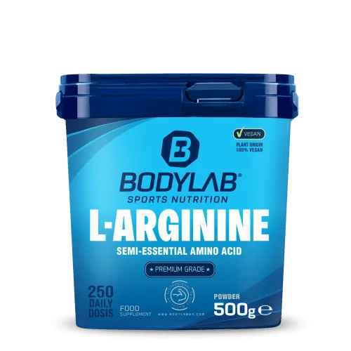 Bodylab24 Arginine Powder (500g) - Hochwertiges Arginine Powder für vielseitige Anwendung, ideal zur Unterstützung der Fitnessziele. Praktische 500g Packung für eine einfache Dosierung.