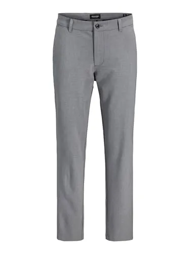 Jack & Jones Chinos JPSTOLLIE CONNOR CHINO NOOS – Modische Chino in Grau 34 - Stylische Chino-Hose aus pflegeleichtem Materialmix, ideal für den Alltag. Mit elastischem Stretchanteil für optimalen Tragekomfort und modernem Look.