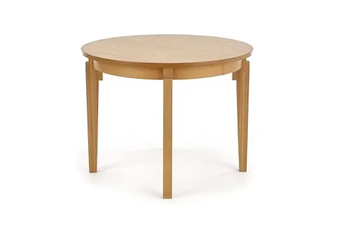 Design Esstisch HAS-111 ausziehbar aus Massivholz - Esszimmertisch aus Echtholzfurnier mit elegantem, zeitlosem Design. Ideal für flexible Essbereiche, ausziehbar von 100 auf 200 cm für gesellige Runden.