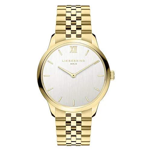 Liebeskind Berlin Damen Analog Quarz Uhr LT-0276-MQ - Elegante Damenuhr mit hochwertigem Edelstahlarmband, kratzunempfindlichem Mineralglas und wasserdicht bis 5 bar. Das Easy-Change-System ermöglicht müheloses Bandwechseln.