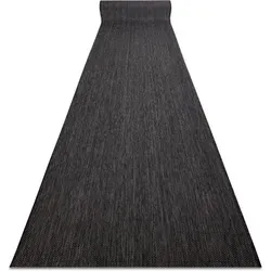 Läufer Sisal Sion Melange Flach Gewebt Schwarz 80cm Black 80x970 Cm