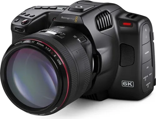 Black Magic Pocket Cinema Camera 6K Pro Camcorder - Schwarz - Professioneller Camcorder mit Ultra HD Videoauflösung für beeindruckende Filmprojekte, ideal für kreative Filmemacher.