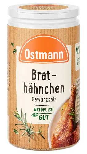 Ostmann Gewürze - Brathähnchen Gewürzsalz - Kräuter für Geflügelgerichte mit würzig-pikantem Geschmack, ideal für Chicken Wings. Leicht dosierbar dank Streuaufsatz und aus natürlichen Zutaten.
