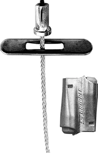 Niedax Gripple-Set GAQ-2/5 EXP - Drahtseilabhängung mit 5m Seillänge und einer zulässigen Nutzlast von 45 kg, ideal für sichere Befestigungen in verschiedenen Anwendungen.
