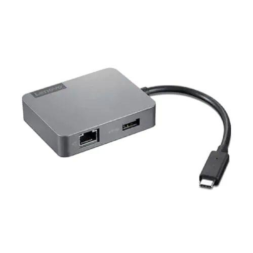 Lenovo USB-C Travel Gen2 Hub - USB Hub mit 1 x VGA, 1 x HDMI, 1 x 1Gb Ethernet und 1 x SuperSpeed USB, ideal für ThinkCentre und ThinkPad Modelle, kompakt und vielseitig für unterwegs.
