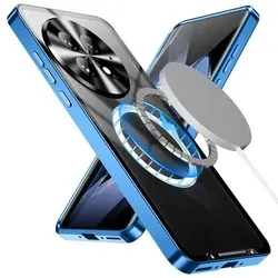 Für OnePlus 13 Magnetische Magsafe Frosted Metall Design Schutz Hülle Cover Blau