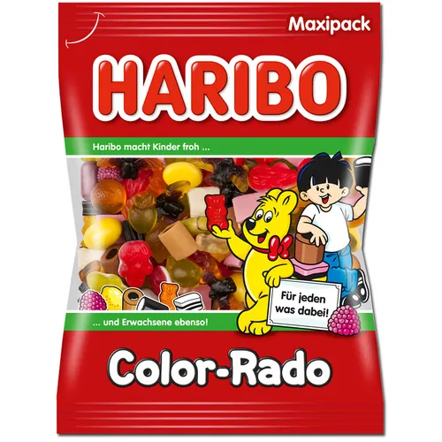 Haribo Color-Rado, 1 kg – Bunte Gummibärchen Mischung - Die beliebte Haribo Color-Rado Mischung bietet eine Vielfalt an Geschmäckern, von fruchtig bis schokoladig. Ideal zum Teilen oder für den eigenen Genuss – ein echter Klassiker für gute Laune!