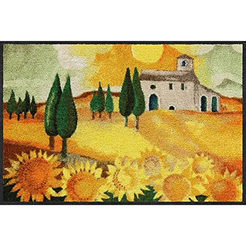 Salonloewe Fußmatte Rosina Wachtmeister Nuovo Girasole - Hochflor-Teppich, waschbar und pflegeleicht, ideal für Allergiker und strapazierfähig für alle Wohnbereiche.