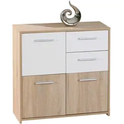 Inter Link Kommode Eboli 3-türig - Sideboard mit stilvollem Design, bietet viel Stauraum durch 3 Türen und 2 Schubladen auf robusten Auszügen, ideal für jedes Wohnambiente.