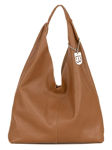 Lucca Baldi Leder-Schultertasche "Catanzaro" in Camel - stilvoll und geräumig - Elegante Lucca Baldi Leder-Schultertasche "Catanzaro" in Camel - (B)45 x (H)36 x (T)5 cm. Mit herausnehmbarer Innentasche und Magnetverschluss ideal für den Alltag. Hergestellt in Italien, hochwertiges Leder für stilbewusste Damen.