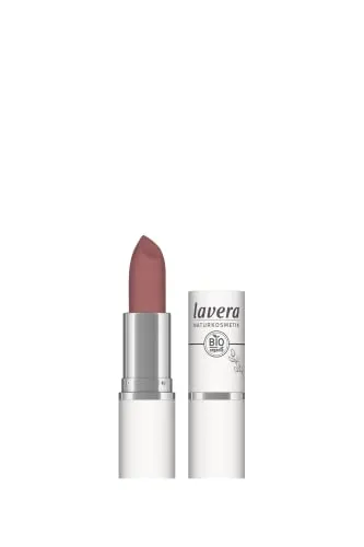 lavera Velvet Matt Lipstick - Tea Rose 03 - Lippenstift - glutenfrei -ohne Silikone - ohne Mineralöl - ohne Mikroplastik - Cremig, matte Textur - Bio-Blütenbutter - Bio-Sonnenblumenöl - 4,5g