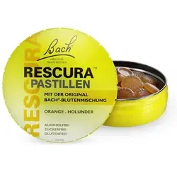 Bachblüten Original Rescura Pastillen Orange-Holunder - Arzneimittel zur Unterstützung des emotionalen Wohlbefindens, ideal für stressige Situationen, natürlich und ohne Nebenwirkungen, laktosefrei und vegetarisch.