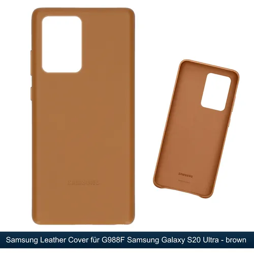 Original Samsung Galaxy S20 Ultra Handy Hülle Leder Cover Case EF-VG988 Braun