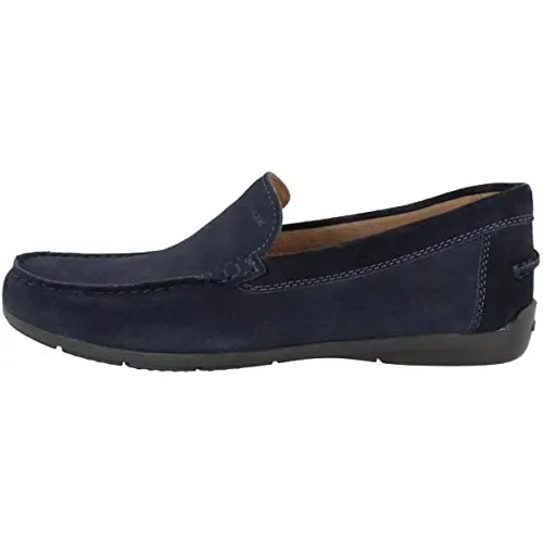Geox Herren U SIRON Moccasin - Navy, 42 EU - Slipper & Mokassins für Herren, aus hochwertigem Synthetik mit schmaler Passform und flachem Absatz für optimalen Tragekomfort.