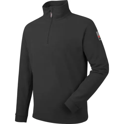 Würth MODYF Troyer Luca Fleece-Pullover für Herren - Fleecepullover für Arbeit und Freizeit, aus weichem 100% Polyester, ideal für Komfort und Bewegungsfreiheit in der Größe XL, Farbe Schwarz.