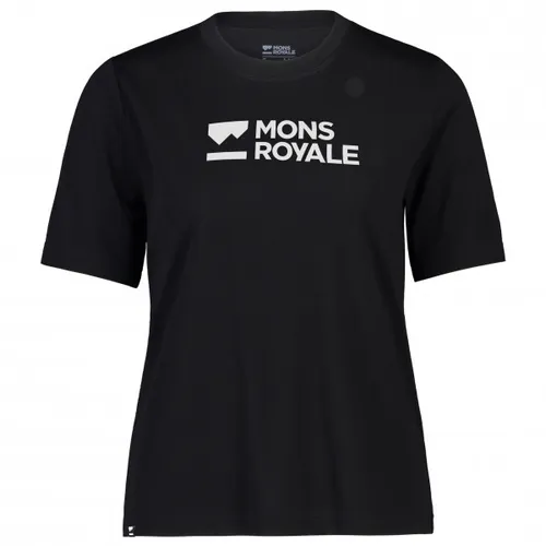 Mons Royale Women's Icon Relaxed Tee - Merinoshirt Gr XS schwarz - Bequemes Merinoshirt für Outdoor-Aktivitäten in Schwarz, Größe XS. Ideal für Alltag und Wanderungen, mit mulesing-freiem Material für besten Tragekomfort.