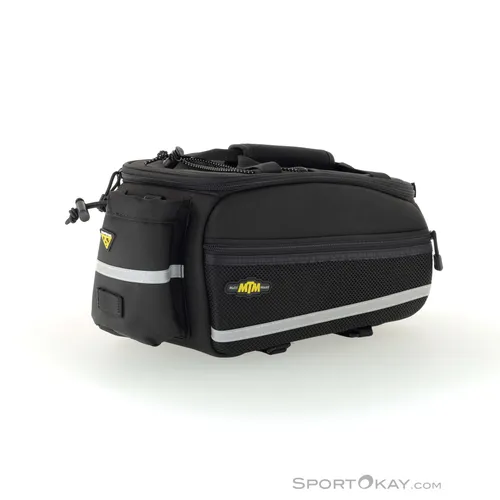 Topeak MTS TrunkBag EX Strap Gepäckträgertasche (8 Liter) - Fahrradtasche mit 8 Litern Volumen, robust und wasserabweisend, ausgestattet mit zwei Mesh-Seitentaschen und Flaschenhalterung, ideal für Radtouren und Alltag.