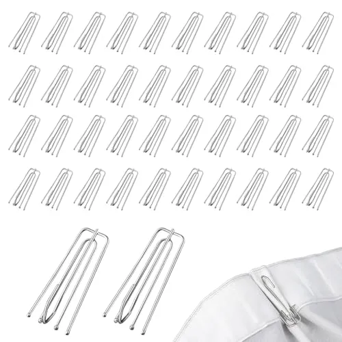 Stück Gardinenhaken Metall, Vorhanghaken Aus Edelstahl 4 Zinken Pinch Vorhang Haken Gardinen Haken zum Einhängen Curtain Hooks für Gardinen und Vorhangringe Schienen 70