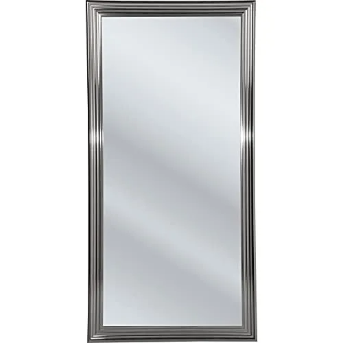 Kare Design Spiegel Frame Eve Silber – Eleganter Ganzkörperspiegel - Dekorative Wandspiegel, 180x90x4 cm, ideal für jeden Wohnstil und kleine Räume, bietet einen eleganten Blick von Kopf bis Fuß.