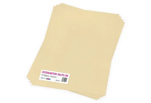 itenga Bastelkartonpapier itenga Fotokarton chamois - 50x70cm 300g/m² 10 Bog