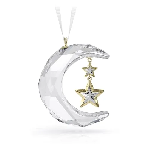 Swarovski Holiday Magic Glocken Ornament - Weihnachtsbaumglocken, inspiriert vom Sternenhimmel, mit 200 schimmernden Facetten und luxuriösem Ripsband für festliche Akzente im Zuhause.