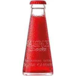 Campari Soda, Aperitif – Fertig gemixter italienischer Klassiker - Liköre – Der beliebte Campari Soda in 5 ikonischen Glasfläschchen, perfekt für spontane Anlässe und Partys, bietet spritzig-herbe Erfrischung und Cocktailvielfalt.