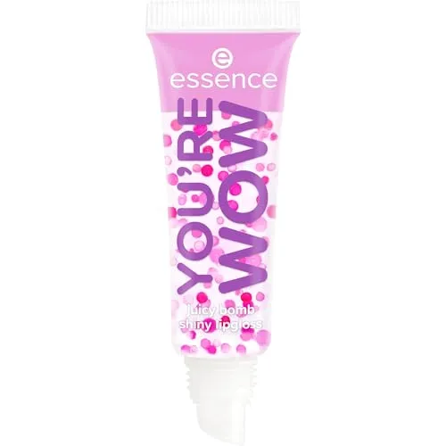 Essence Juicy Bomb Say It With Juicy You're WOW 04 Strawberry Splash Lipgloss - Veganer Lipgloss in leuchtendem Lila mit fruchtigem Erdbeergeschmack. Ideal für einen strahlenden Look und tägliche Anwendung. Inhalt: 10 ml, Verwendungsdauer: 6 Monate.