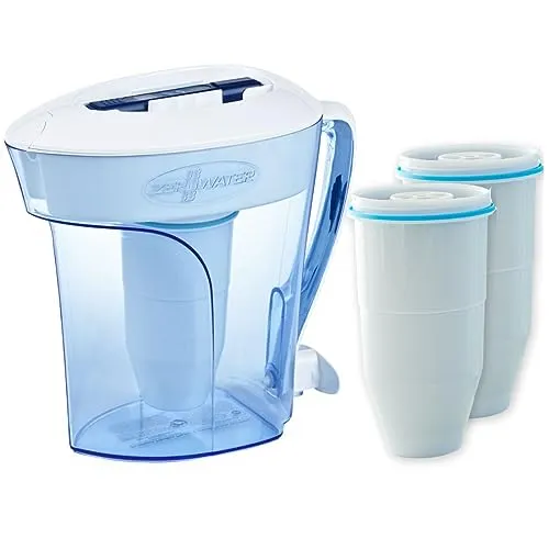 Culligan ZeroWater Wasserfilter Kombi-Set, 2,4 L Krug mit 3 Filterkartuschen und Wasserqualitätsmessgerät, BPA-frei,IAPMO-zertifiziert, Ideal um Kalk, Blei und andere Schwermetalle zu reduzieren
