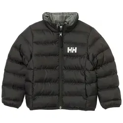 Helly Hansen Wende-Steppjacke "Dalen" Schwarz/Grau, Größe 122 - Funktionsjacken für Kinder, wasserabweisend und winddicht, mit PrimaLoft Wattierung für optimale Wärmeisolierung und schnelles Trocknen.