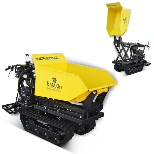BAMATO Raupendumper MTR-550PROL mit Liftfunktion - Minidumper für anspruchsvolle Baustellen, kraftvoller 4-Takt Motor mit 6,0 kW und praktische Liftfunktion für müheloses Transportieren.