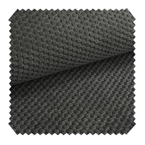 novely® MAKAO Velours Polsterstoff mit Kachel-Optik - Weicher Möbelstoff mit Wabenmuster - Pflegeleichte Meterware 1lfm | Farbe: 14 Stahlgrau