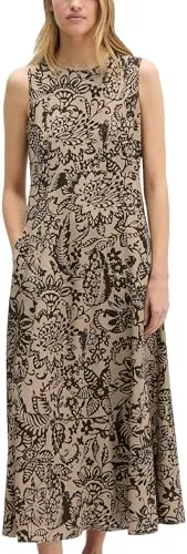 Marc O'Polo Druckkleid mit floralem Allover-Print - Elegantes, langes Kleid in A-Shape mit floralem Design. Ideal für sommerliche Anlässe. Der Rundhalsausschnitt und der nahtfeine Reißverschluss sorgen für einen perfekten Sitz ohne Futter.