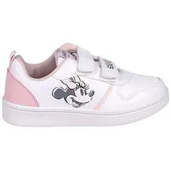 Cerdá Disney Minnie Maus Sneaker für Kinder – Sportschuhe in Weiß (Gr. 25-32) - Moderne und sportliche Kinder-Sneaker mit Klettverschluss und buntem Minnie Maus Design. Pflegeleichtes Obermaterial aus Synthetik, perfekt für aktive Kids!
