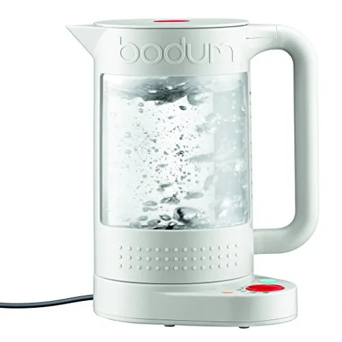 Bodum 11659-913EURO Bistro Elektrischer Kocher mit Temperaturregelung - Doppelwandiger Kocher mit 5 Temperaturstufen und Warmhaltefunktion. Ideal für eine präzise Zubereitung von Getränken. Sicher dank Trockengeh- und Überhitzungsschutz, perfekt für den täglichen Einsatz in der Küche.