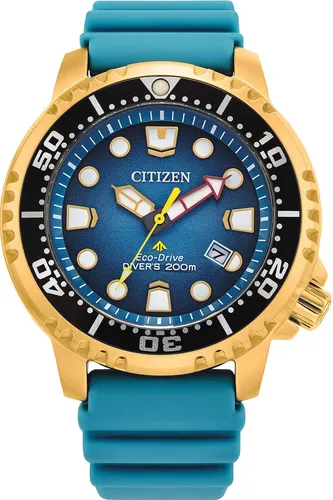 Herrenuhr Citizen BN0162-02X (Ø 44 mm) - Sportlich und Robust - Herrenuhr mit blauem Kautschukarmband, ideal für Alltag und Sport. Mineralglas schützt das Zifferblatt und sorgt für Langlebigkeit und Komfort.