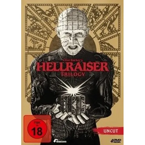 Hellraiser Trilogy (4 DVD-Disc-Edition) (Uncut) - Clive Barkers Meisterwerk - Filme: Erleben Sie die ungeschnittene Hellraiser-Trilogie mit blutigen Effekten und der legendären Ikone Pinhead. Inklusive Bonus-DVD zur Entstehungsgeschichte!