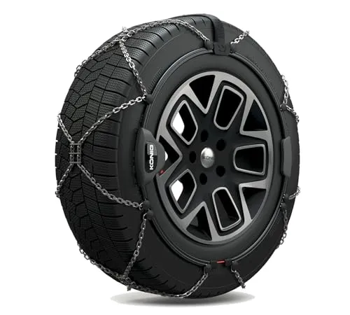 KÖNIG Reflex Cross 248 Schneekettenpaar - Schneeketten für Kompakt-SUV und Crossover, leicht zu montieren und mit Felgenschutz, ideal für winterliche Fahrbedingungen.