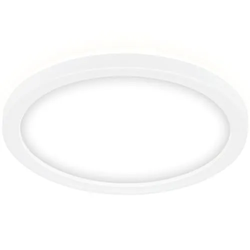 BRILONER - LED Deckenlampe mit indirektem Licht, flach, neutralweiße Lichtfarbe, Lampe, Deckenleuchte, Wohnzimmerlampe, LED Panel, Küchenlampe, Deckenbeleuchtung, 19x2,8 cm, Weiß