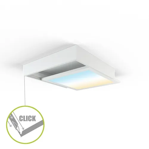 Aufbaurahmen Click für LED Panel 30x30cm weiß Aufputz Montagerahmen