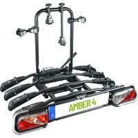 EUFAB AMBER IV - Abklappbarer Fahrradträger für 4 Fahrräder, schnell montierbar und sicher mit Diebstahlsicherung
