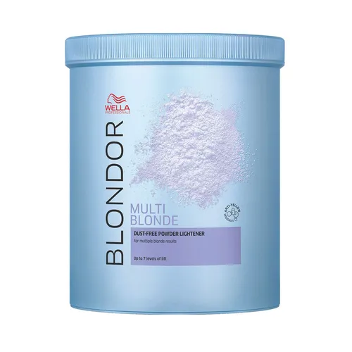 Wella Professionals Blondor Multi Blonde Powder 800g - Hochwertiges Blondierpulver für bis zu 7 Stufen Aufhellung, ideal für coloriertes Haar. Mit Anti-Gelb-Molekülen für klare Blondergebnisse – perfekt für Salonprofis!