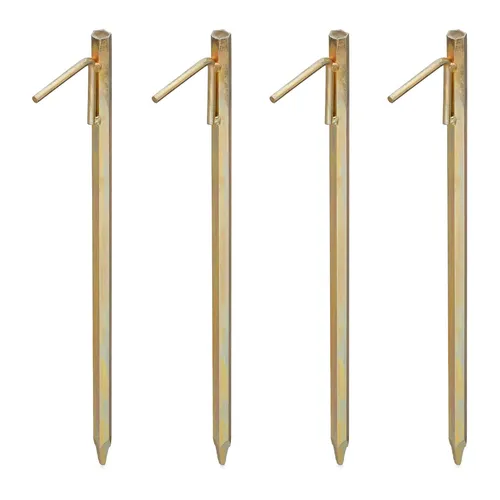 Bodenanker Erdanker Zeltanker Sturmanker - 4 Stück 1 kg - Erdanker zur sicheren Verankerung von Zelten, ideal für windige Bedingungen. Robuste Stahlkonstruktion sorgt für Stabilität und Langlebigkeit.