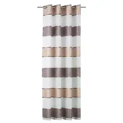 Ösenschal Walter in Cappuccino – 140x145 cm - Der ca. 140 x 145 cm große Ösenschal 'Walter' überzeugt mit einem modernen Streifen-Design. Einfach zu montieren, pflegeleicht und aus robusten Materialien gefertigt, verleiht er jedem Raum eine stilvolle Note.