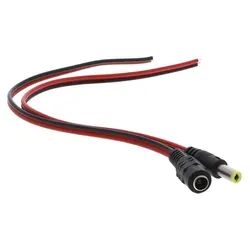 DC Anschlusskabel mit Stecker / Buchse 5,5mm x 1,7mm 22AWG