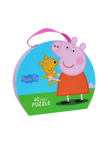 Barbo Toys Peppa Pig - Puzzle Suitcase - Peppa Teddy - Entdecke den zauberhaften Koffer mit einem großen Puzzle-Spiel. Perfekt als Geschenk für jeden Anlass, bringt er Freude und Spielspaß ins Kinderzimmer. Ein echtes Highlight für kleine Peppa-Fans!